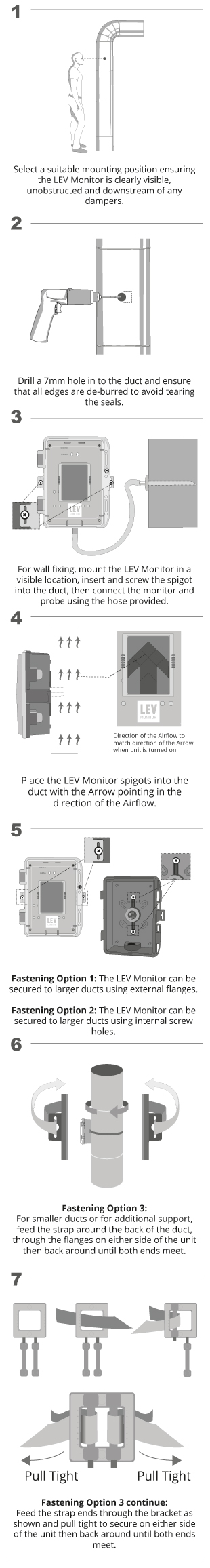 LEV Monitor Installation Instructions
